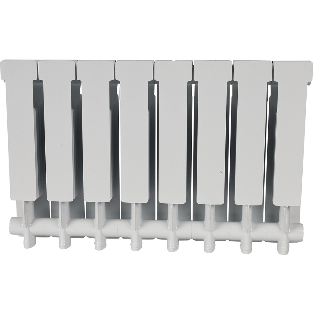 Радиатор STOUT ALPHA 350 мм 8 секций, алюминий (боковое подключение) на 11 кв.м.