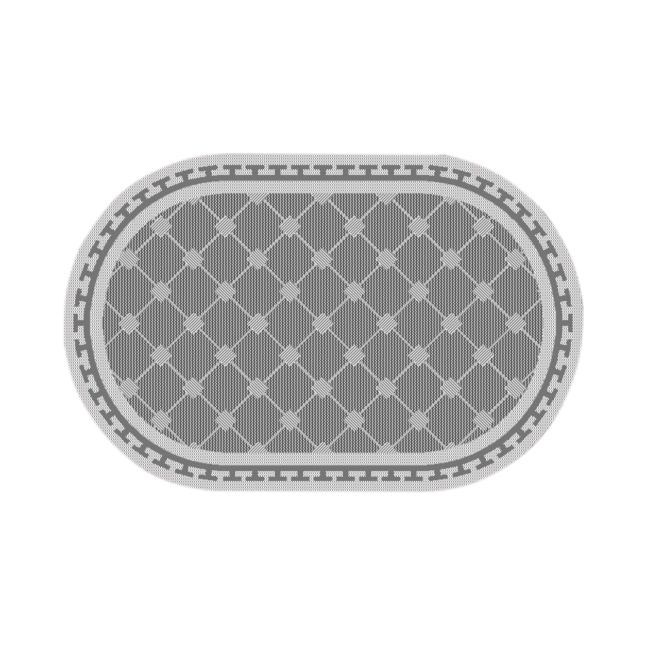 Ковер циновка "эко" 0,6*1,1 м  77022/37 овальный (1/10) "люберецкие ковры"