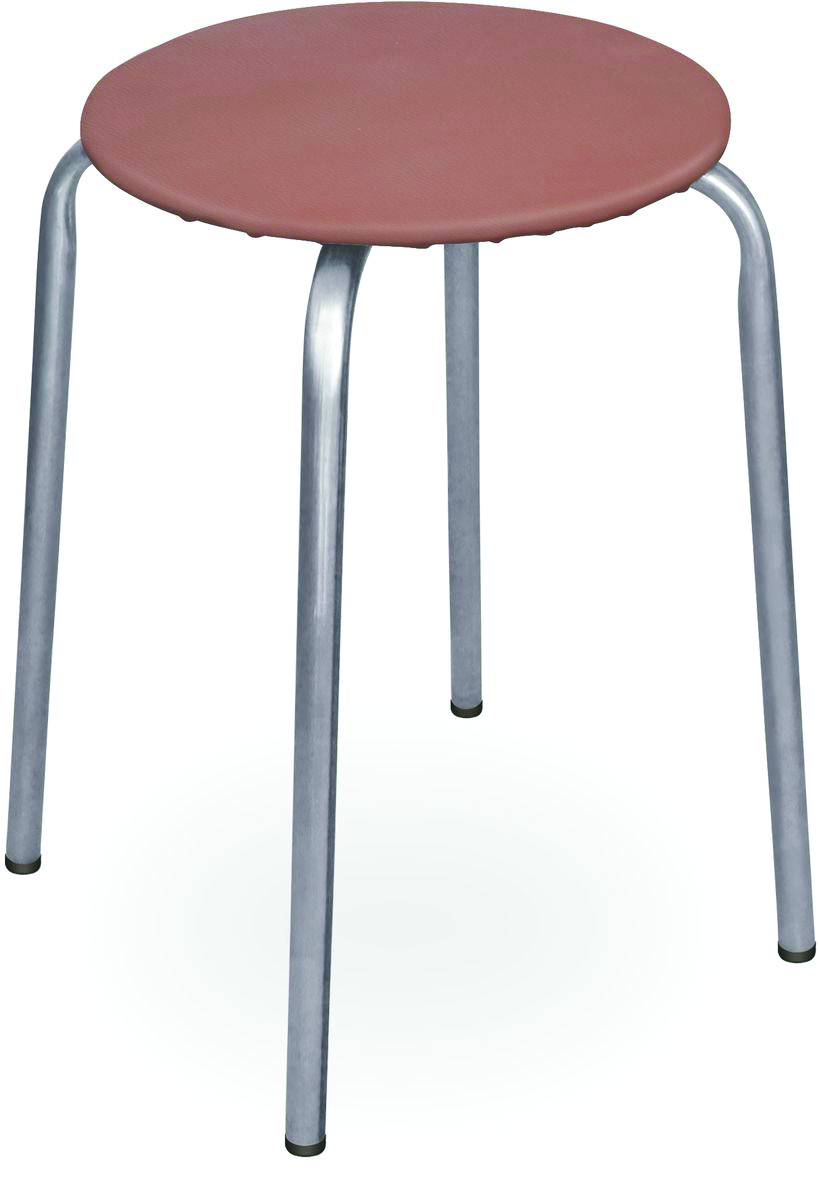 Табурет "эконом 2" круглое сиденье d=32 см (1/10) коричневый тэ2/к  "ника"