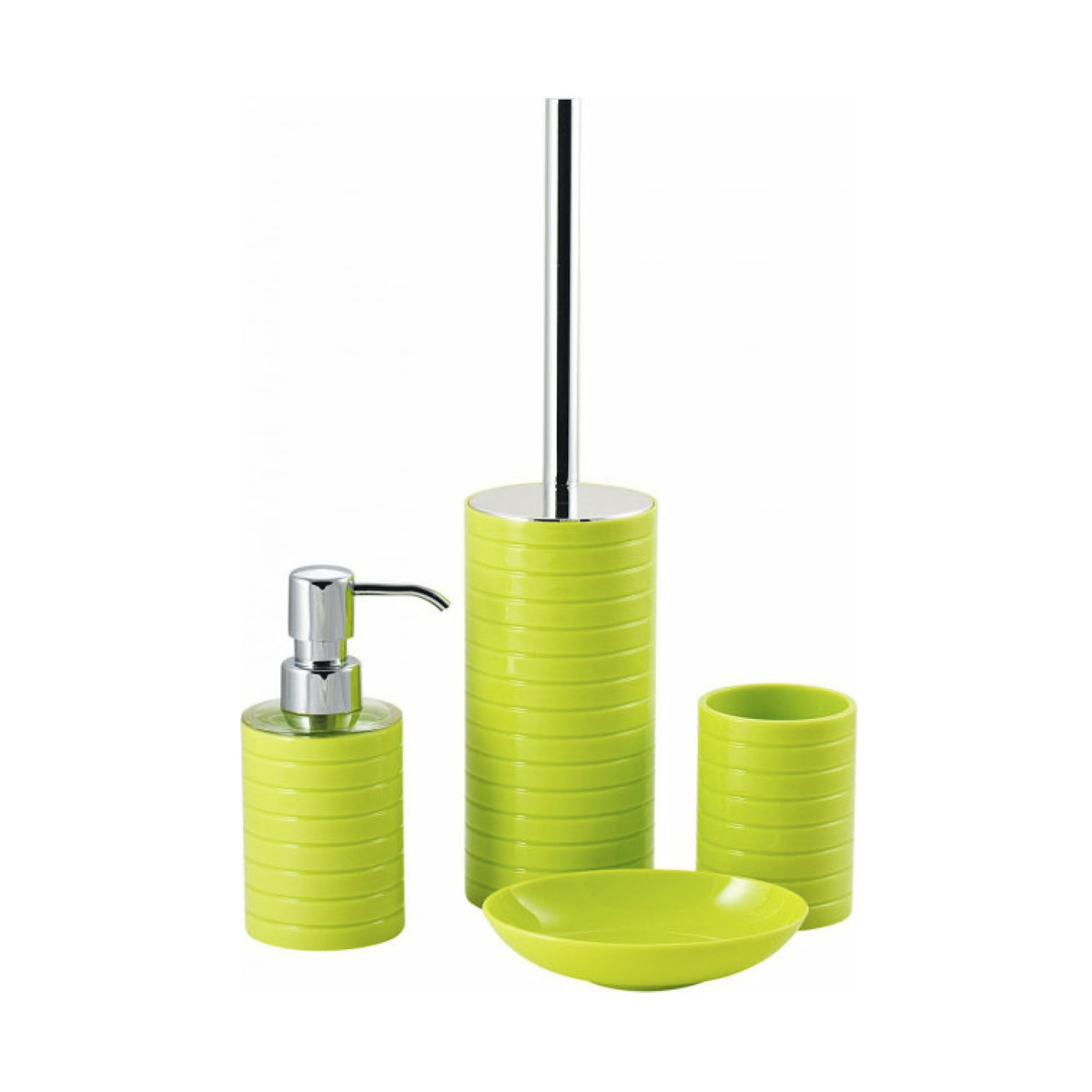 Туалетный набор "trento" ерш с подставкой, пласт. (зеленый) (1/6) "swensa" swp-0680gr-e