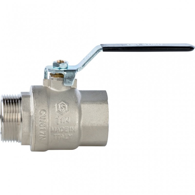 Кран шаровый STOUT ВН 1"1/4 полнопроходной, рычаг