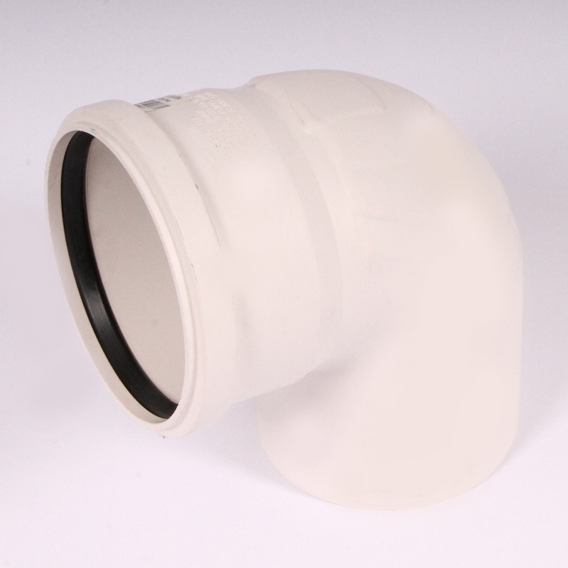 Отвод канализационный 87° RAUPIANO PLUS d=110 мм белый