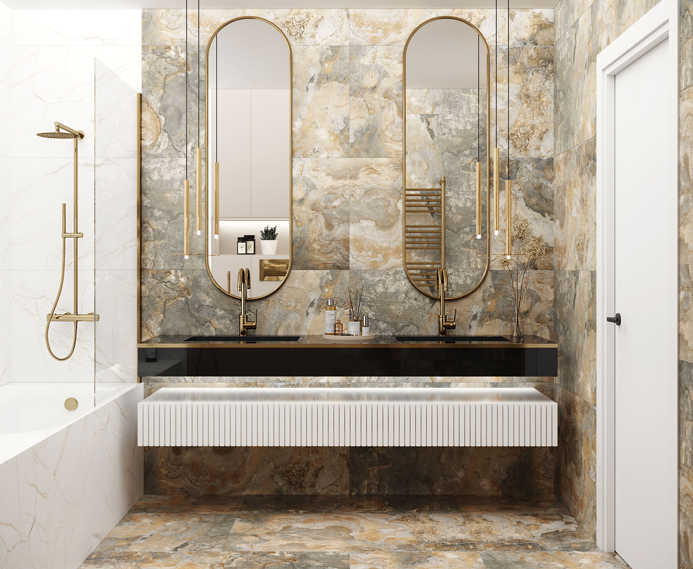 Oberon green керамогранит cтруктурный 60x120