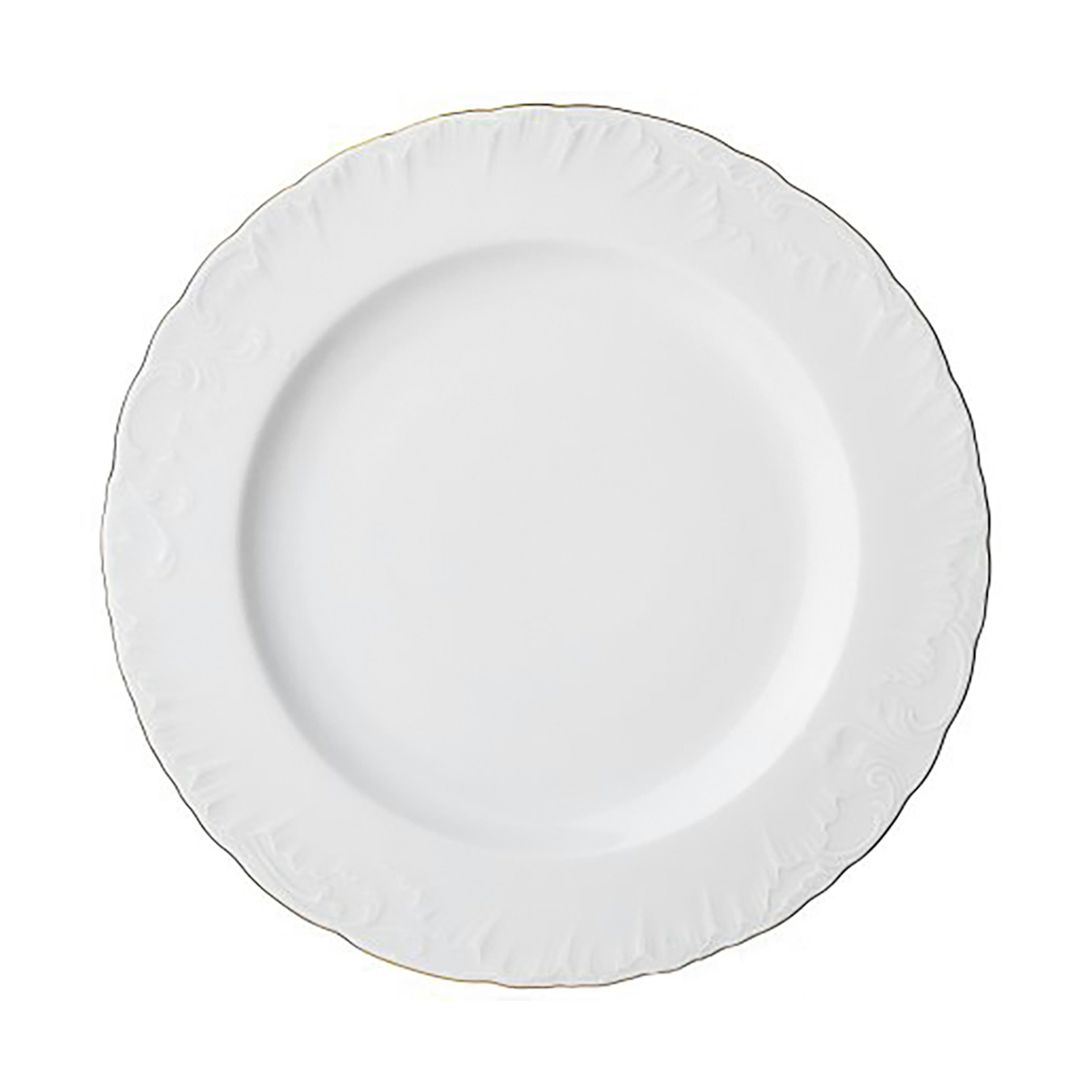 Блюдо круглое "rococo" золотая кайма 32 см (1/6/36) "cmielow" omdz21-рококо-8