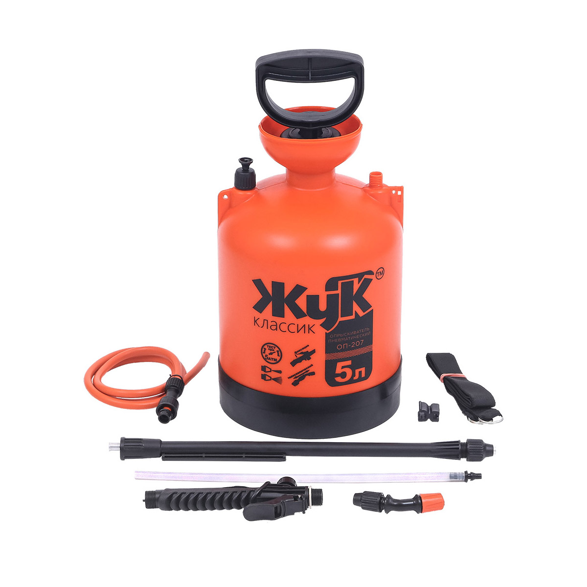 Опрыскиватель "жук" оп-207  5 л (1/6) "классик" (пластм. брандспойт мод. 208)