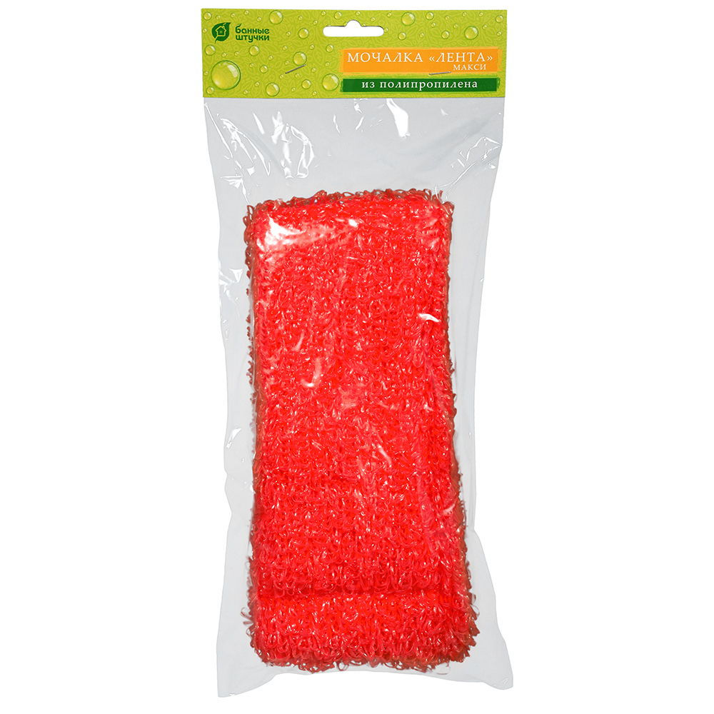 Мочалка лента 62*10 см, полипропилен (30) "банные штучки" 40172