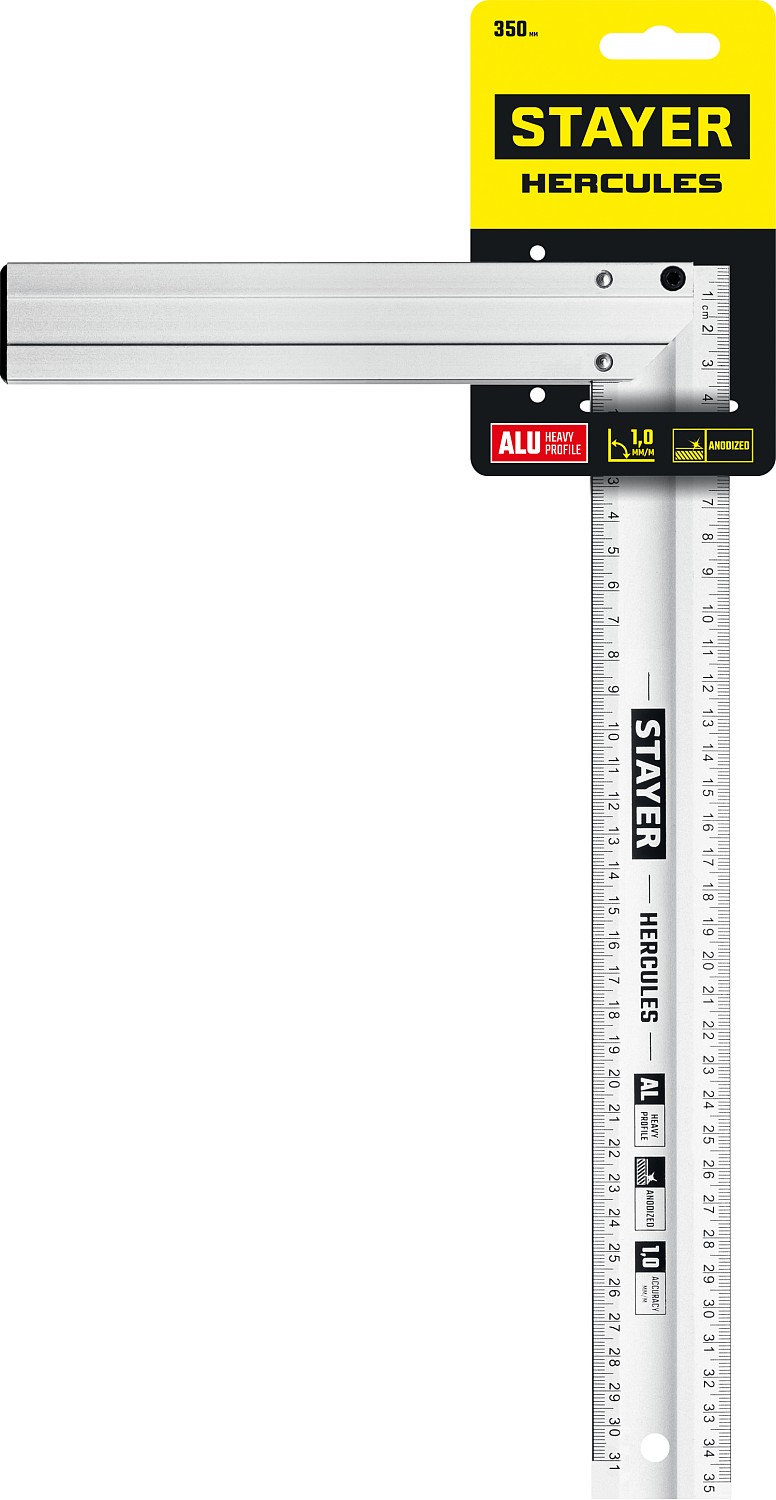 STAYER 350 мм, жесткий столярный угольник, Professional (3432-35)