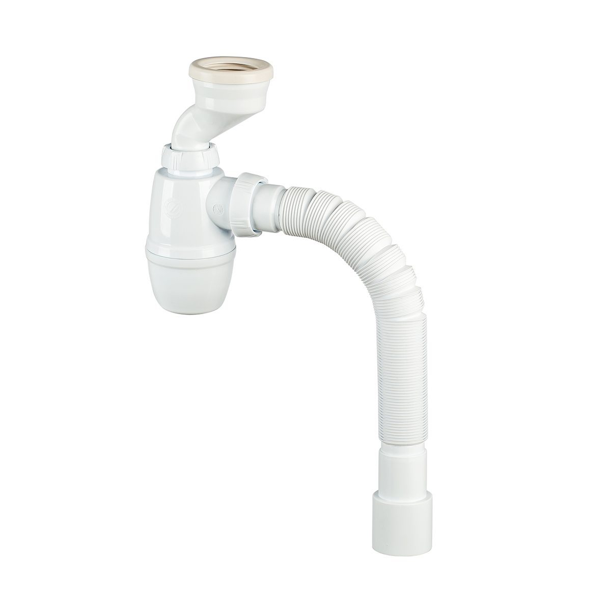 Сифон для писсуара 1 1/4" х 40 мм с манжетами 40/46 мм, с гофротрубой 800 мм (1/30) "wirquin"