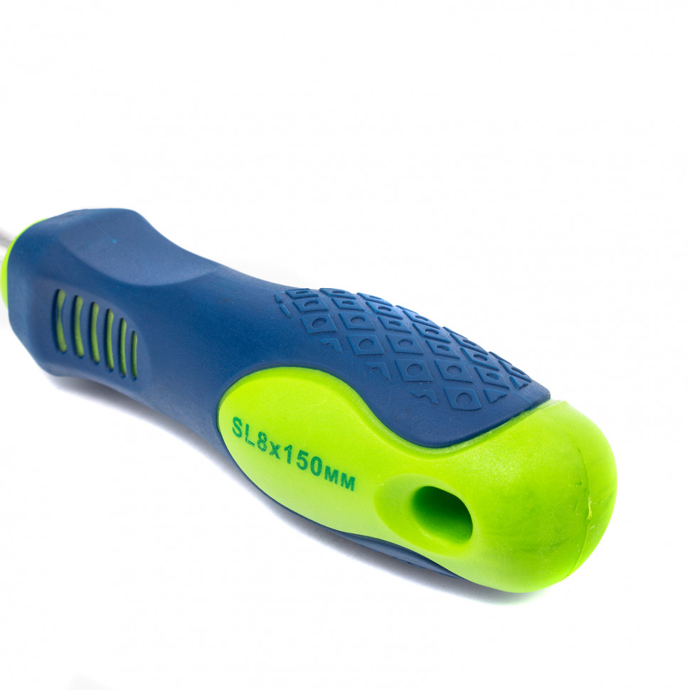 Отвертка, SL8 х 150 мм, CrV, двухкомпонентная рукоятка Сибртех (11875)