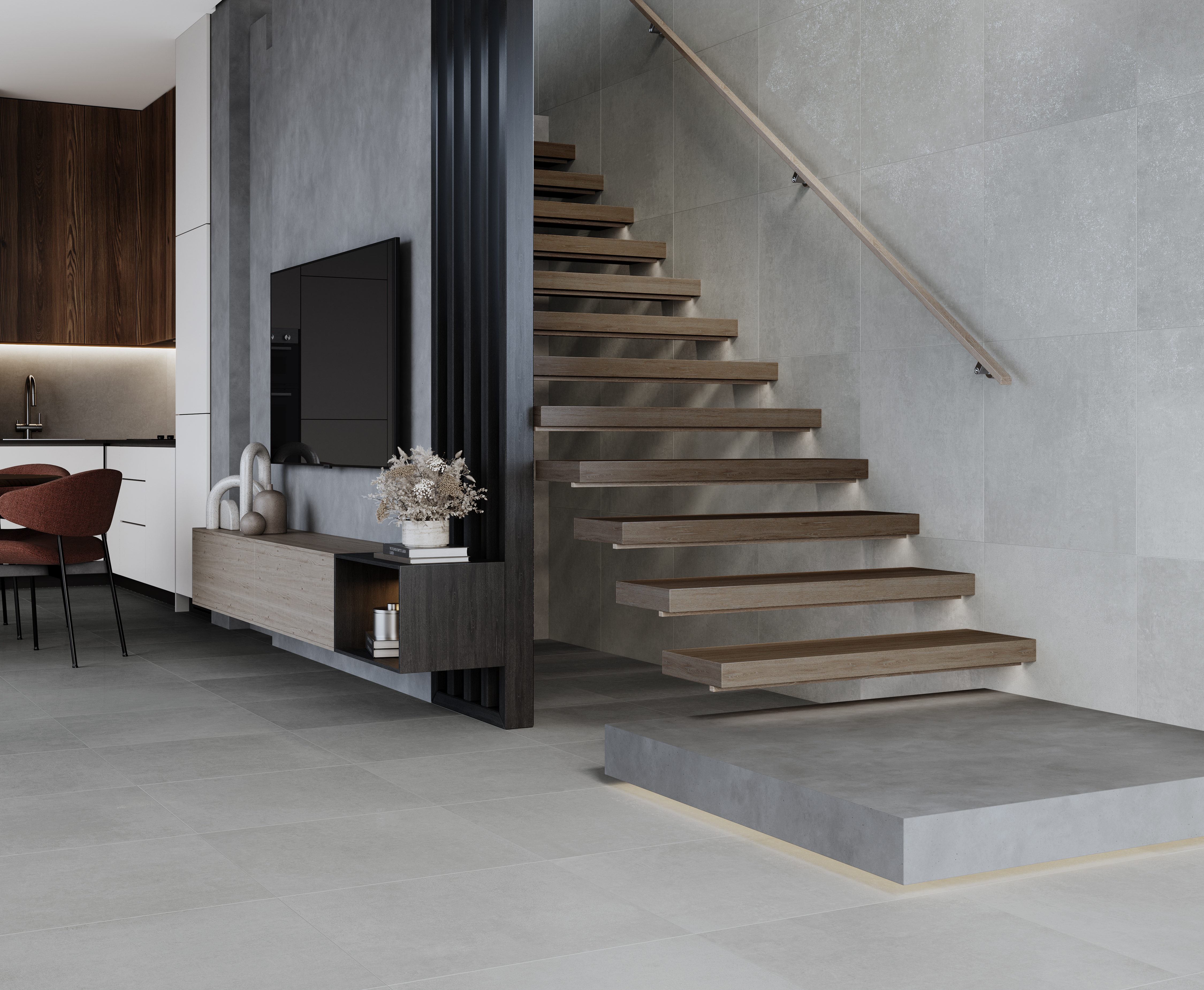 Techno gris керамогранит серый 60х119,5 матовый карвинг 59,50x119,10