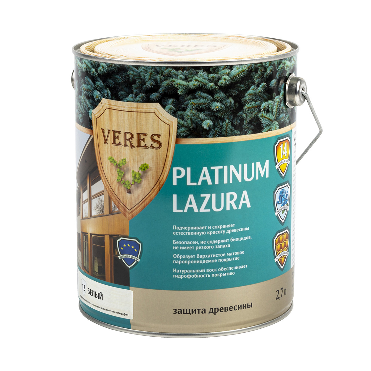 Верес платинум №12 белый  2,7 л (1/4) "veres"