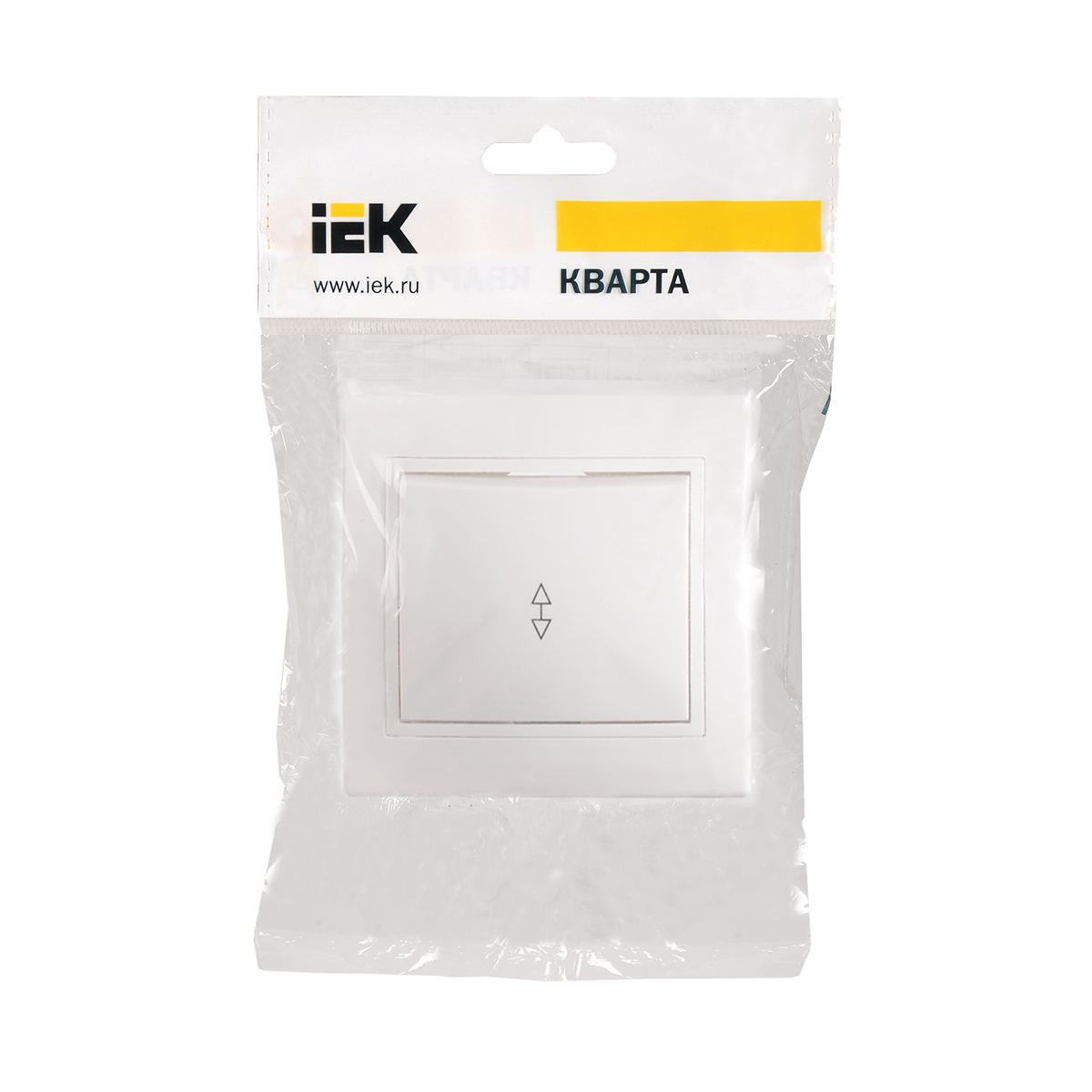 Выключатель "кварта" 1 кл. проходной всп10-1-0-кб, 10а, белый (1/10/200) "iek"