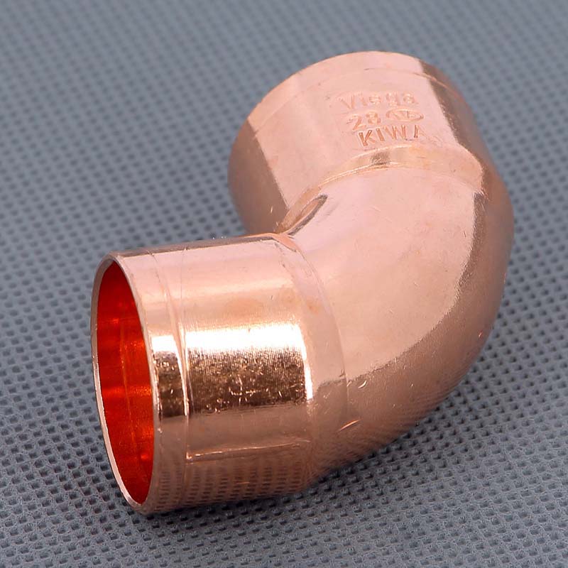 Угол двухраструбный 90° VIEGA пайка 28 мм медный