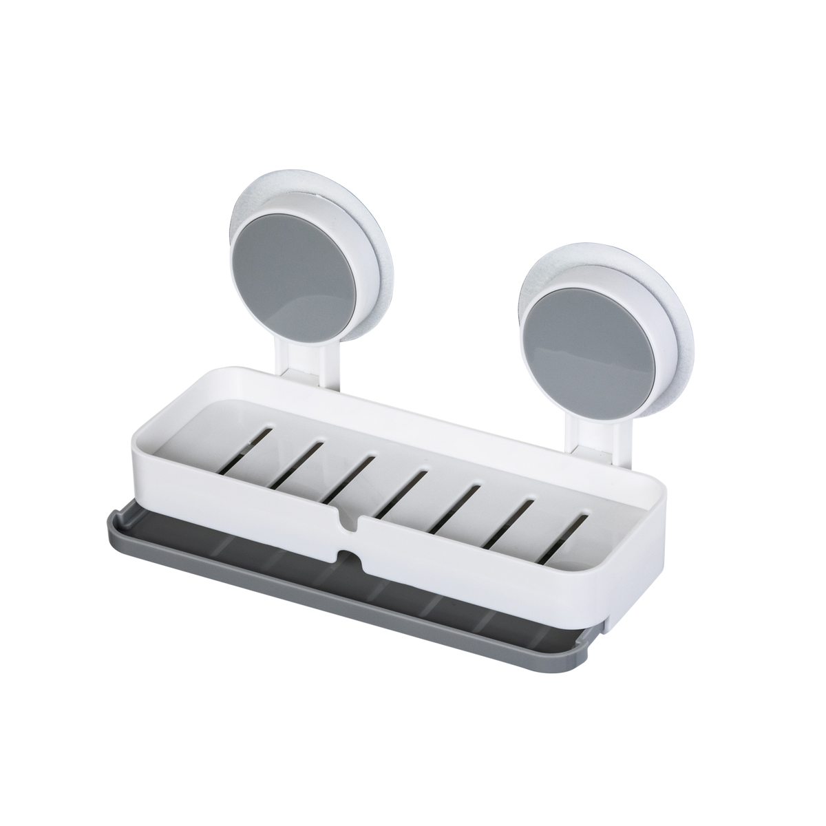 Мыльница "escape" двойная, пласт. (белый) (1/24) "swensa" brw-88014