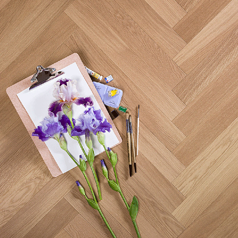 Coswick Английская ёлка 3-х слойная T&G шип-паз (90°) 1174-1509 Сиена натуральная (Порода: Дуб)