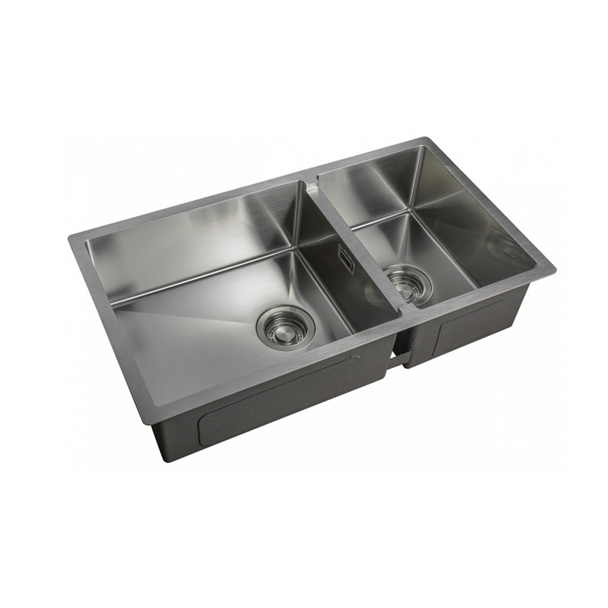 Мойка для кухни врезная нержав. двойная zl r 780-2-440  780*440 мм (чаши 440/260*390*200 мм) "zorg"