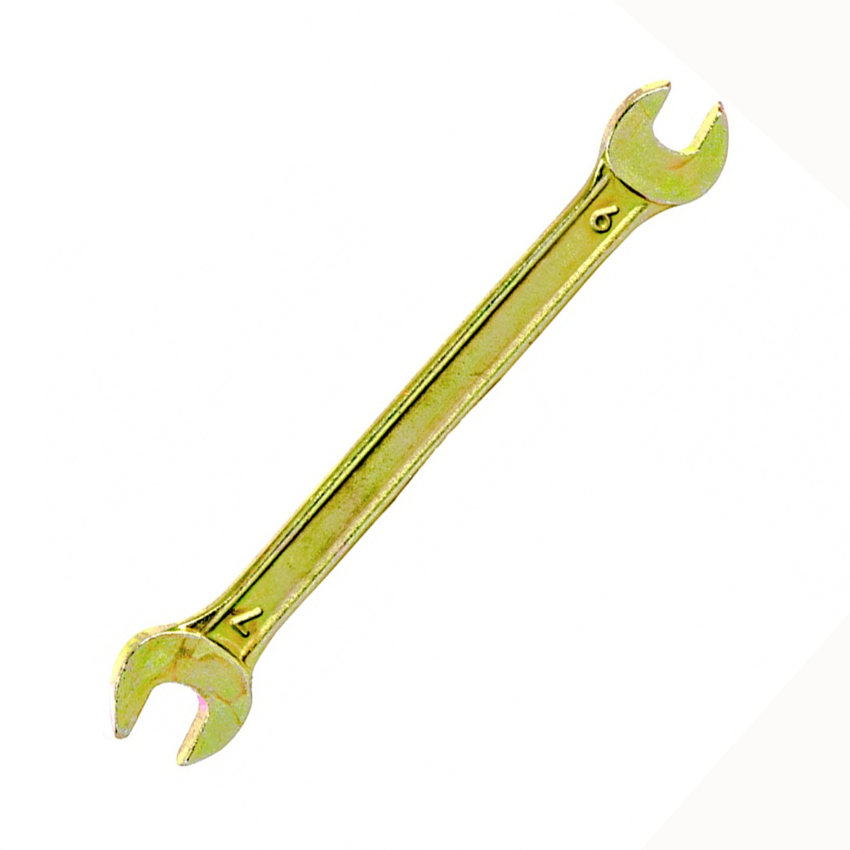 Ключ рожковый 6 х 7 мм, желтый цинк (1/600) "сибртех"