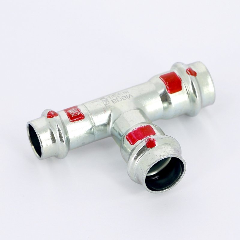 Тройник пресс 18x18x15 оцинкованная сталь Prestabo VIEGA