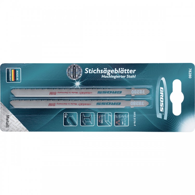 Полотна для электролобзика  по металлу, 2 шт, ( 3176 ) Gross (78280)