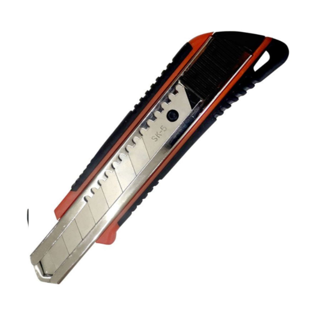 Нож пистолетный 18 мм, 2-х комп.ручка, 3-х стор. заточка, сталь sk5 (1/12/288) "park" 18cut27