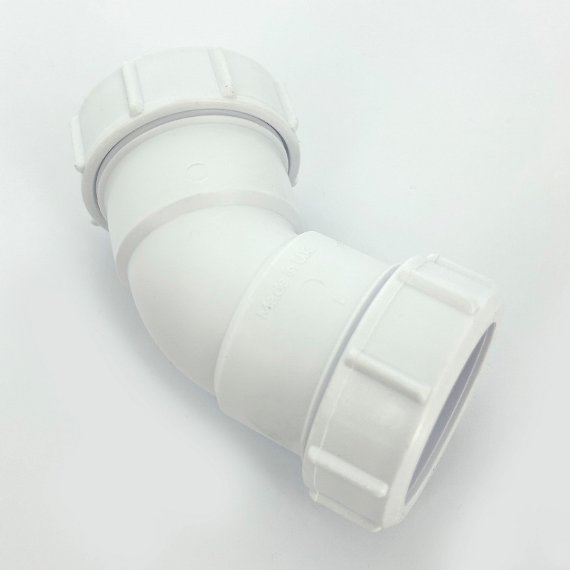 Отвод McALPINE на 135 (гайка-гайка) 40х40 мм, компрес.