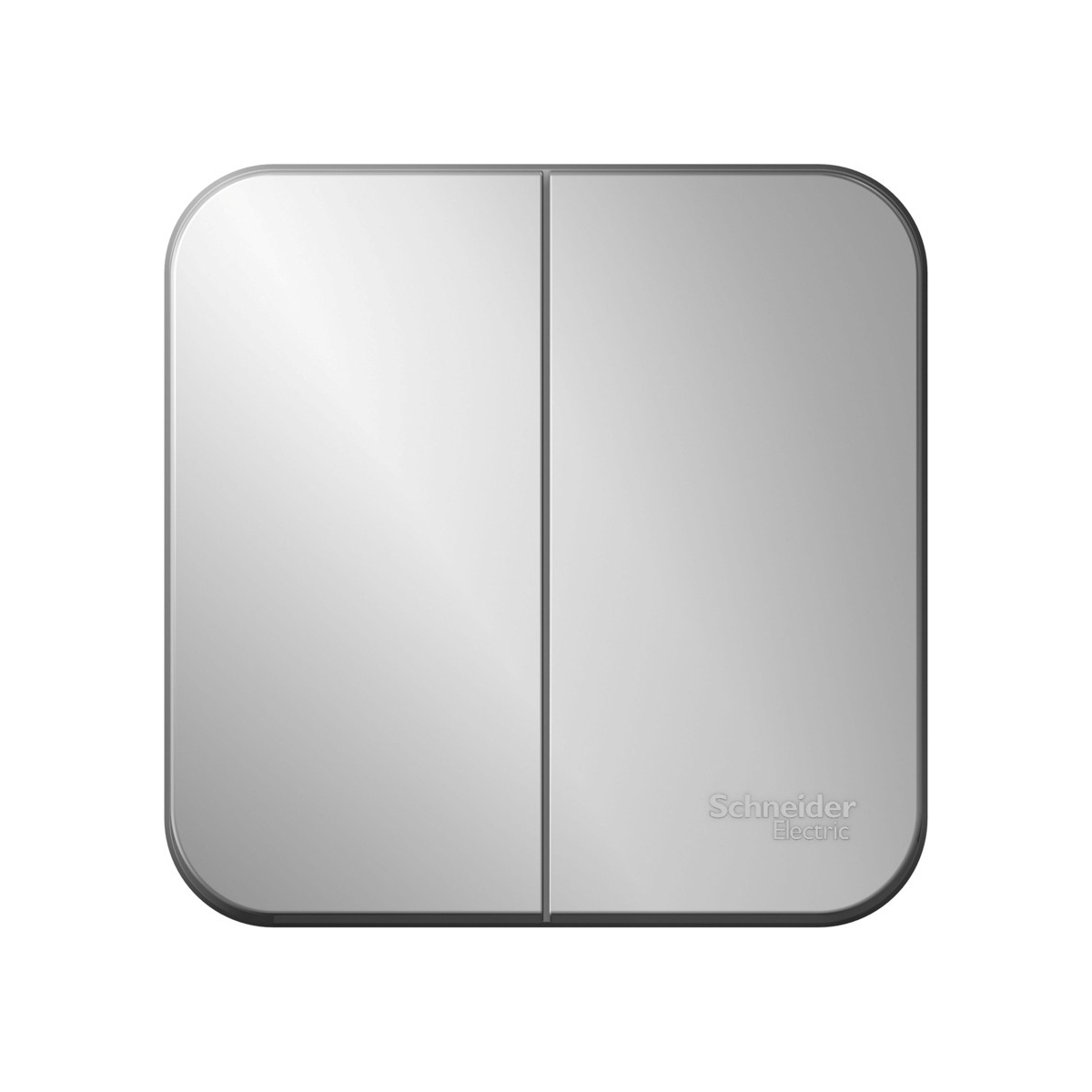 Выключатель открыт. уст. "blanca" 2-х кл. 10а, алюминий (1/15/30) "schneider"