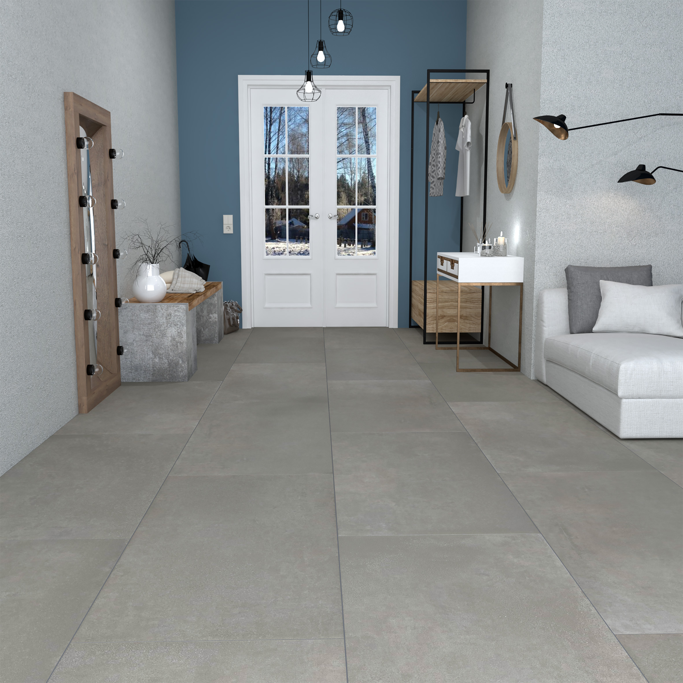 Betonhome white керамогранит белый 60х60 матовый 59,50x59,50