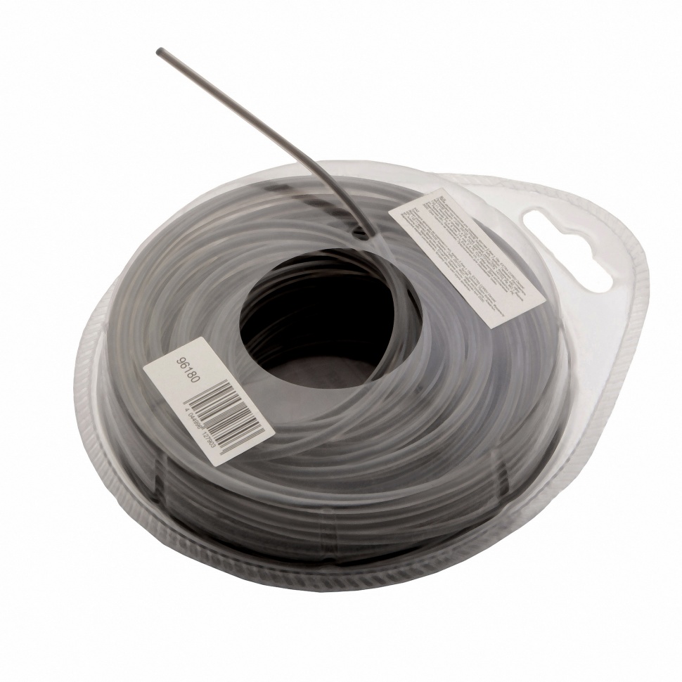 Леска двухкомпонентная для триммера, круглая, 2.4 мм х 15 м, EXTRA CORD Denzel (96180)