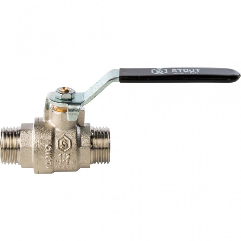 Кран шаровый STOUT НН 1/2" полнопроходной, рычаг