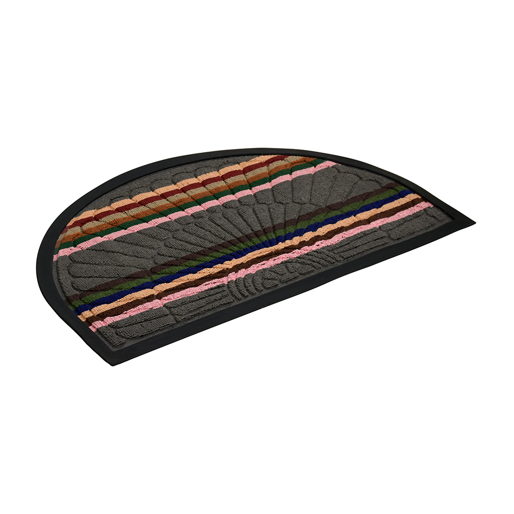 Коврик придверный "comfort" полукруглый 45*75 см (серый) (1/15) "vortex" 22387