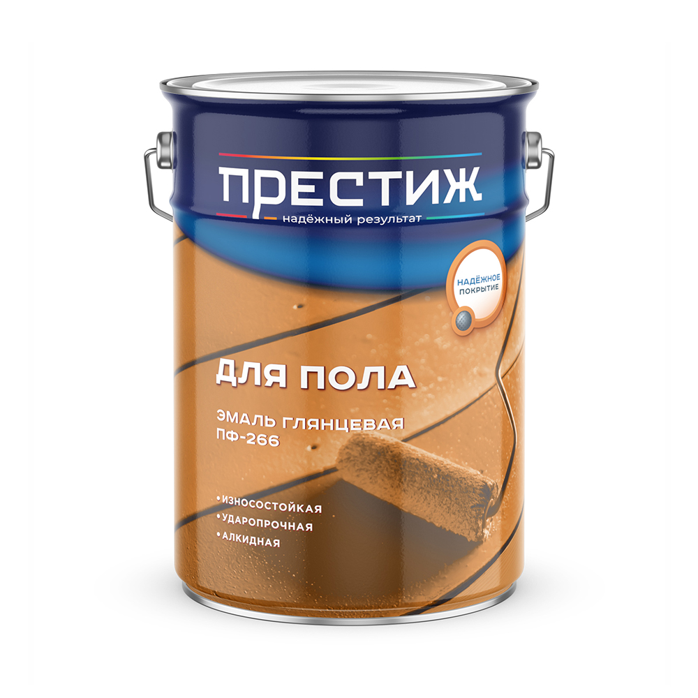 Эмаль пф-266 красно-коричневая  6 кг (1/2) "престиж"