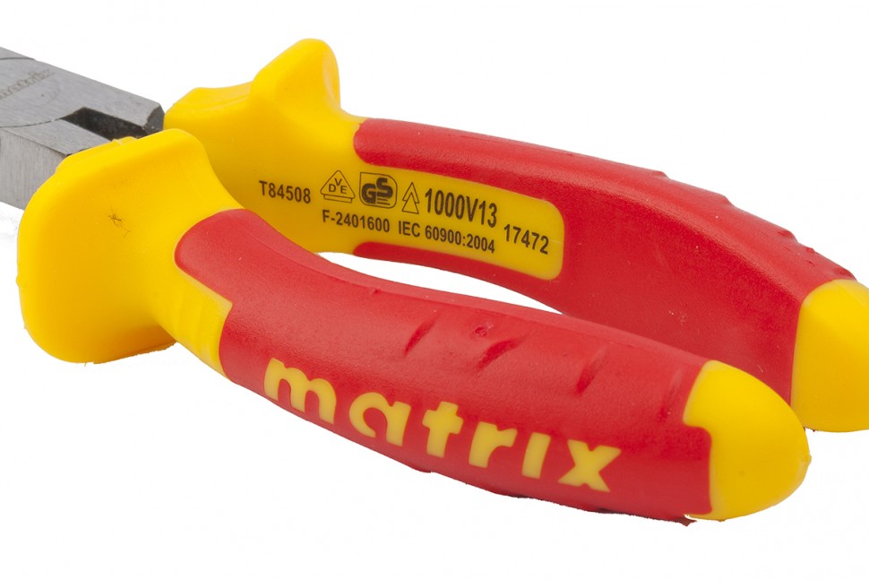 Длинногубцы изогнутые Insulated, 160 мм, двухкомпонентные рукоятки Matrix Professional (17472)