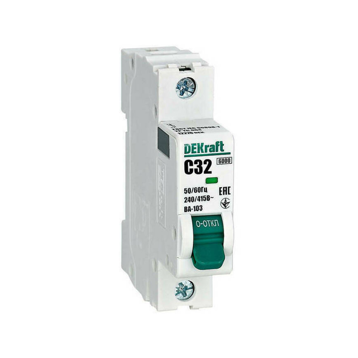 Выключатель автомат. ва-103 1р 32а 6ка тип с (1/12/144) "dekraft"