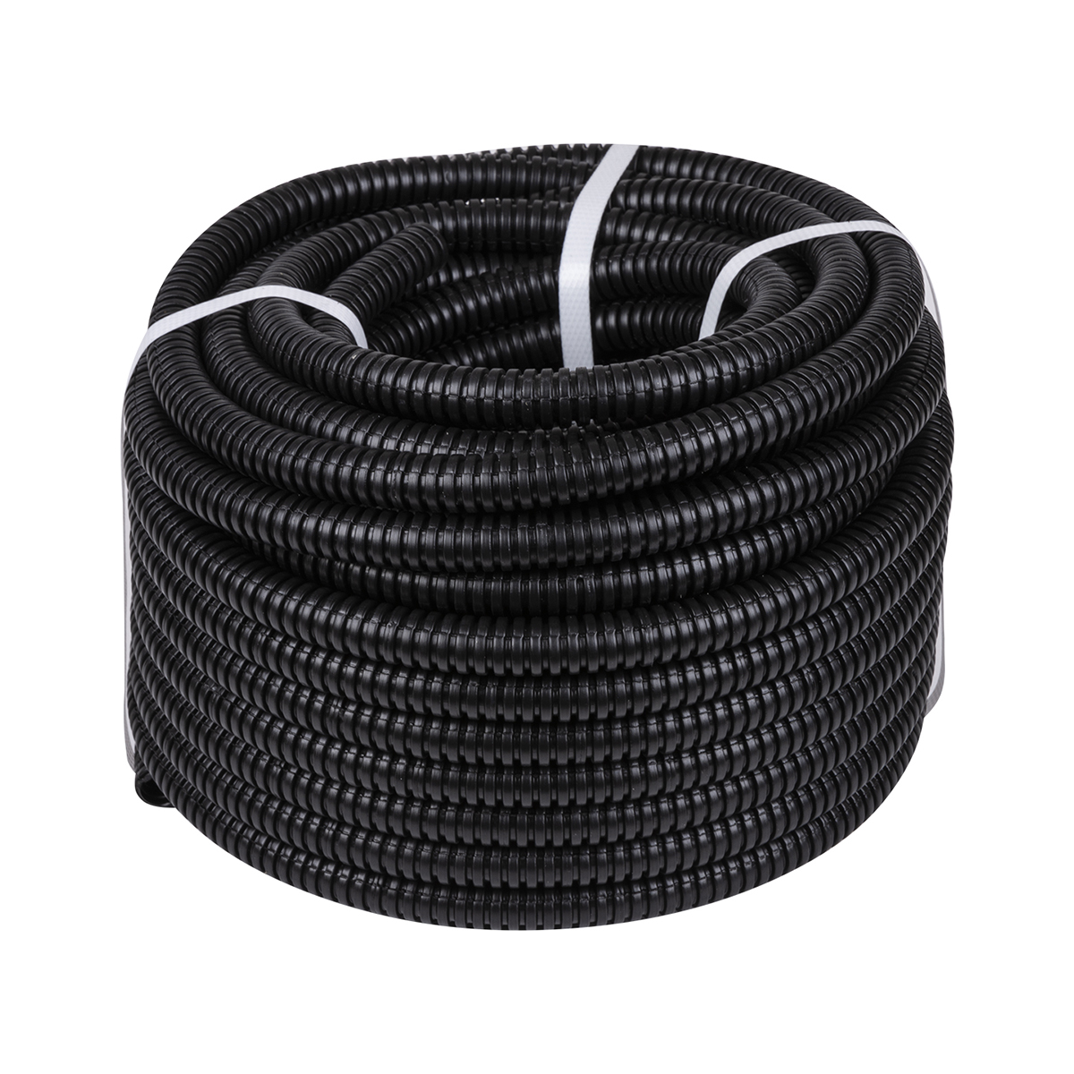 Труба гофрированная пнд d 16 мм с зондом (бухта 25 м) легкая, черная (1) tdm sq0413-2501