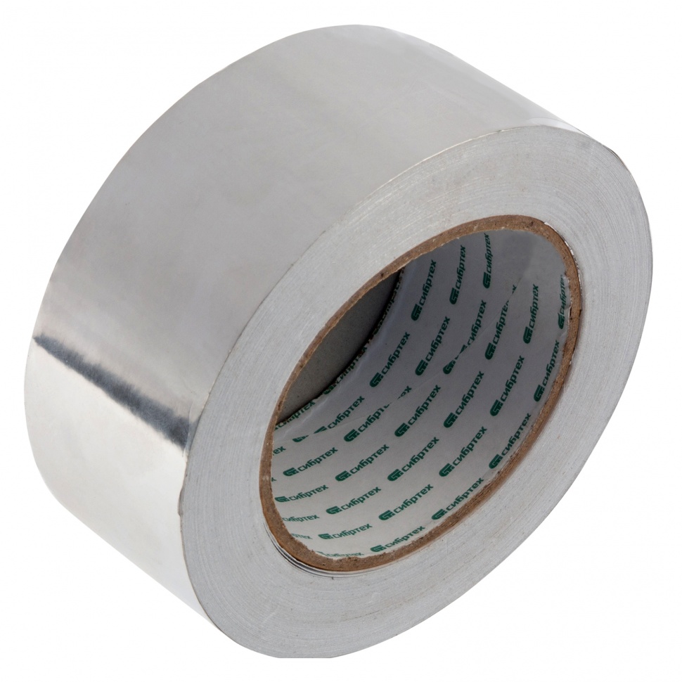 Лента клейкая алюминиевая, 50 мм х 40 м Сибртех (888145)