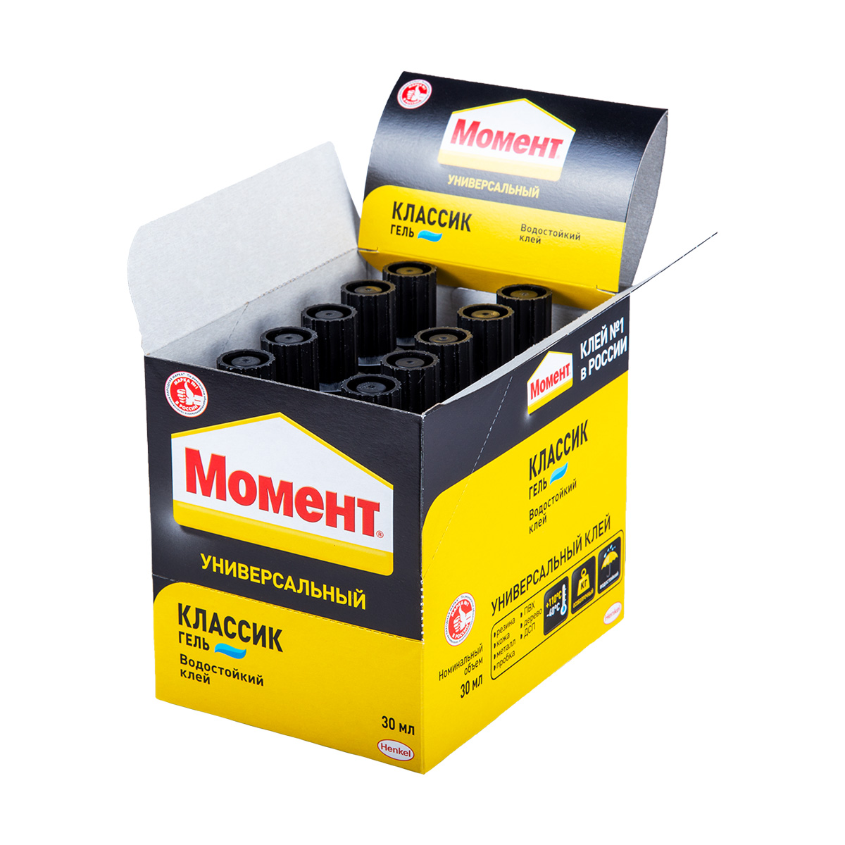 Клей момент классик гель   30 мл в шоу-боксе (10) хенкель