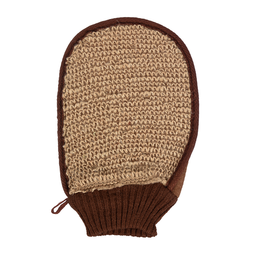 Мочалка-варежка из рами 15*24 см (1/30) "банные штучки" 40362