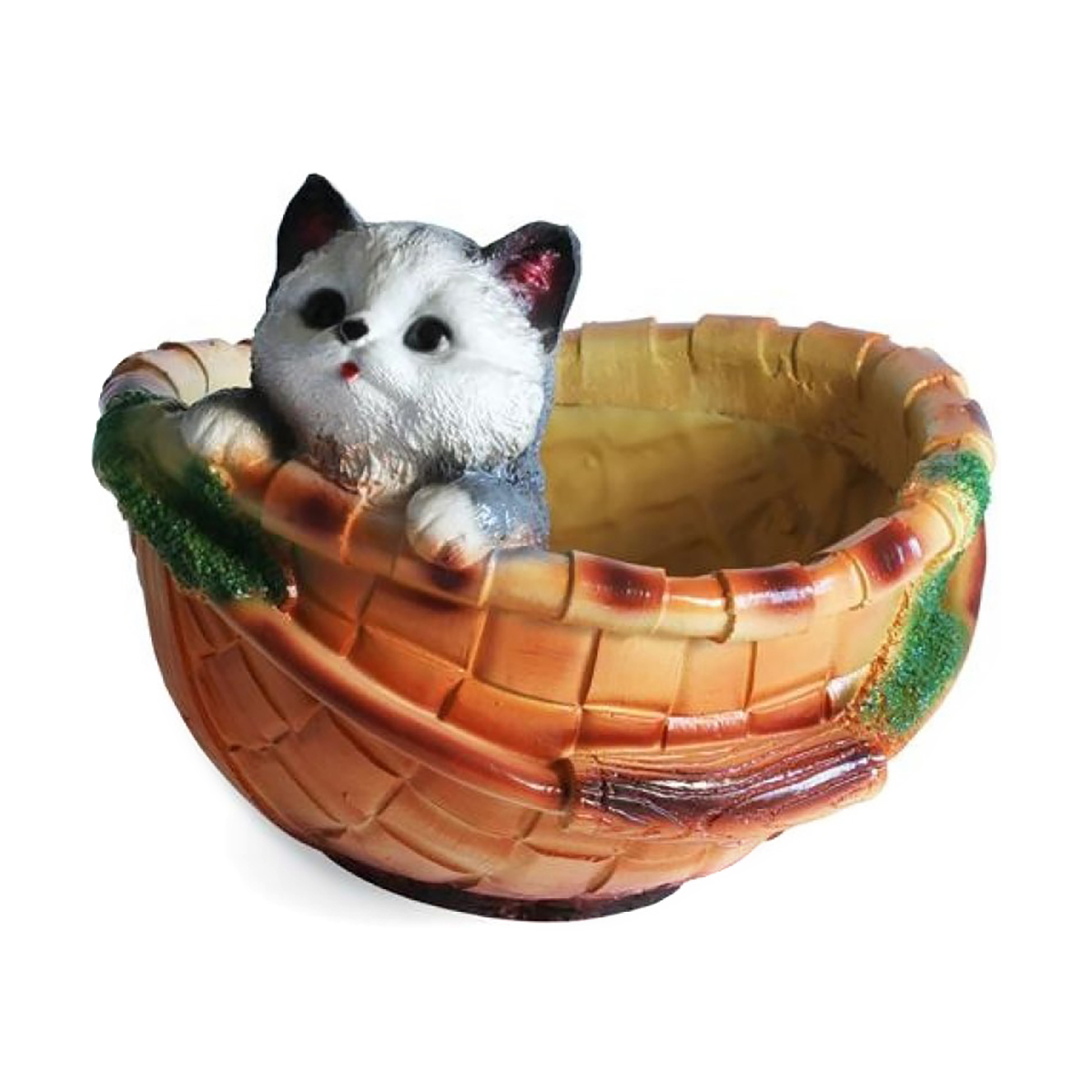 Кашпо садовое "кошка в лукошке" 210*240 мм "гарденвилл"