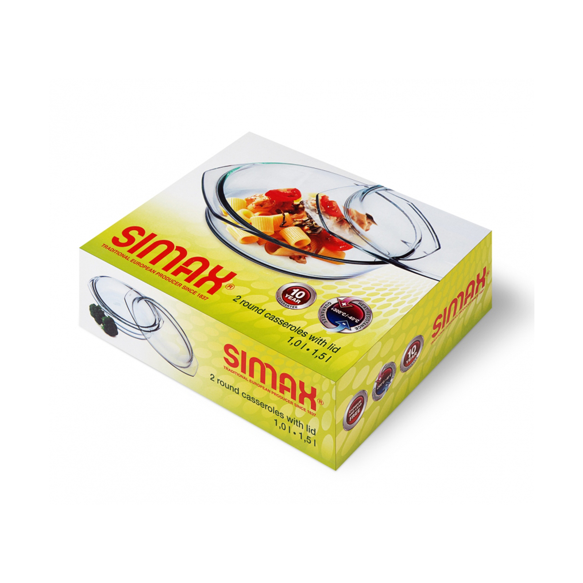 Набор посуды "simax" classic (кастрюли с крышками 1,4 л + 2,1 л) жаропрочн. стекло (1/6)