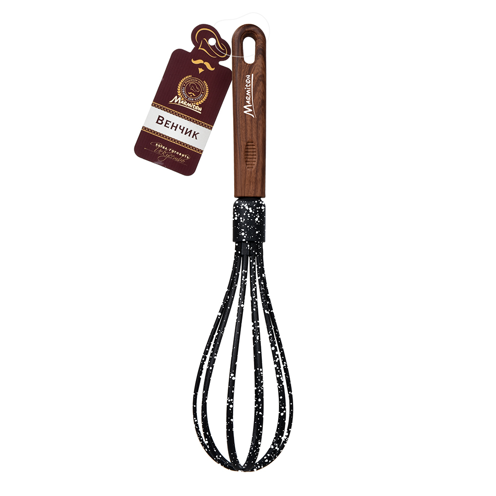 Венчик 30 см нейлон, ручка прорезин. (1/12) "marmiton" 17221