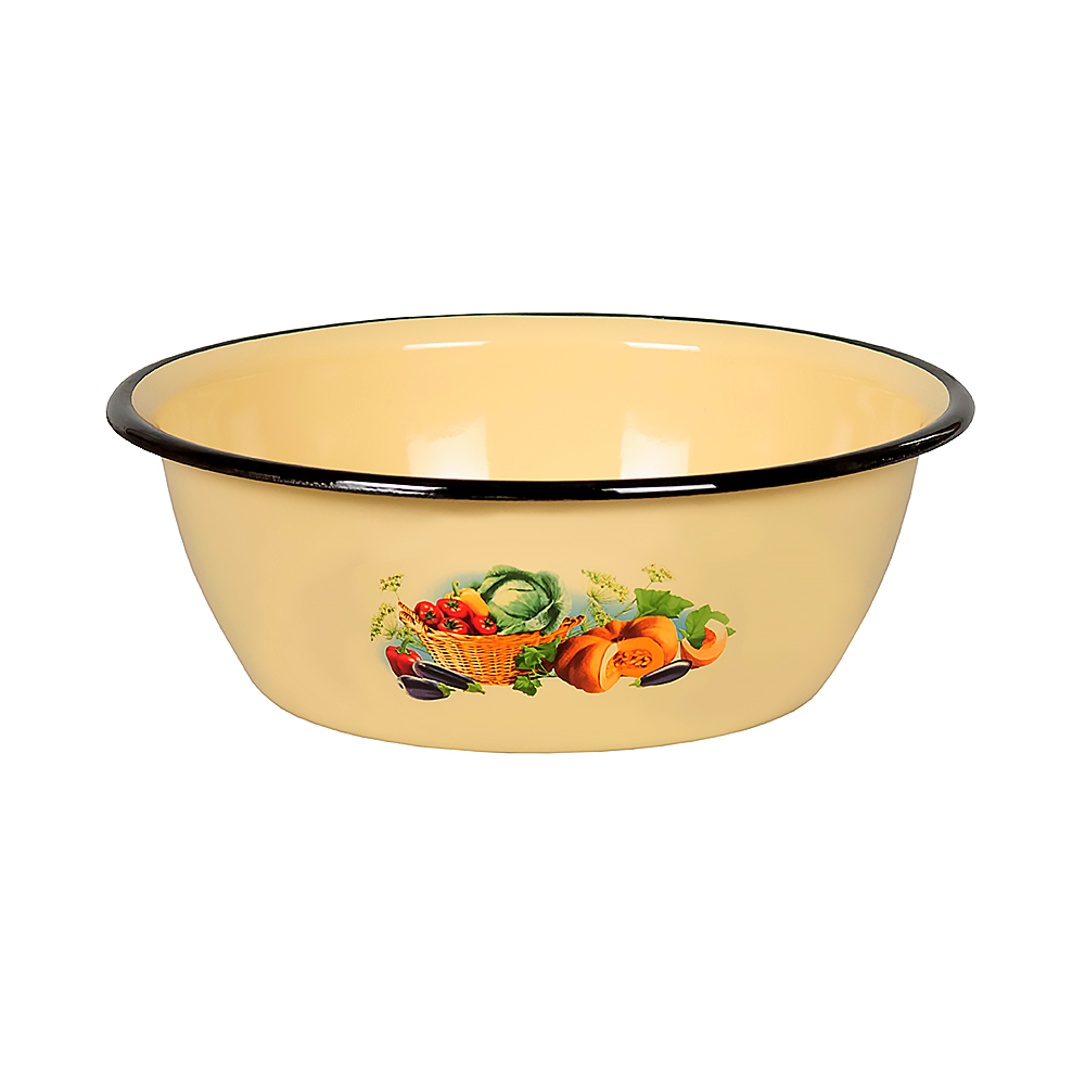 Миска эмалиров. декор. 3,5 л (1/12) "стальэмаль"  1с9с