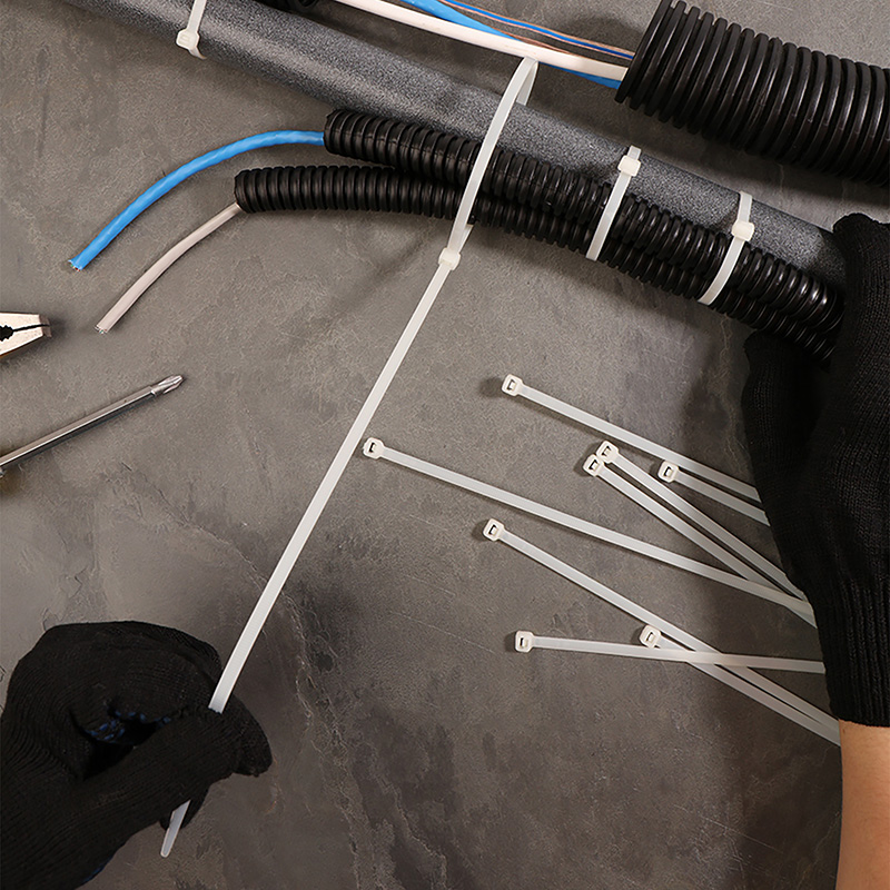 Хомуты нейлон 4,8 х 400 мм (набор 100 шт.), белые (1/10/50) "rexant" 07-0400