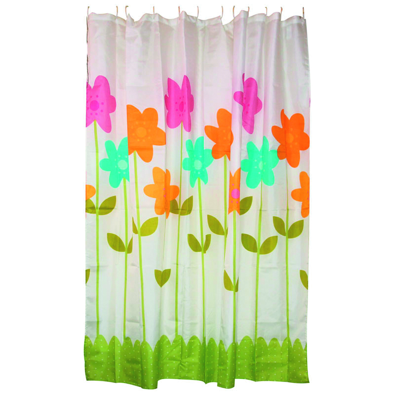 Штора для ванной 180*180 см (полиэстер)  (1/36) "рыжий кот"  sc-pe-12