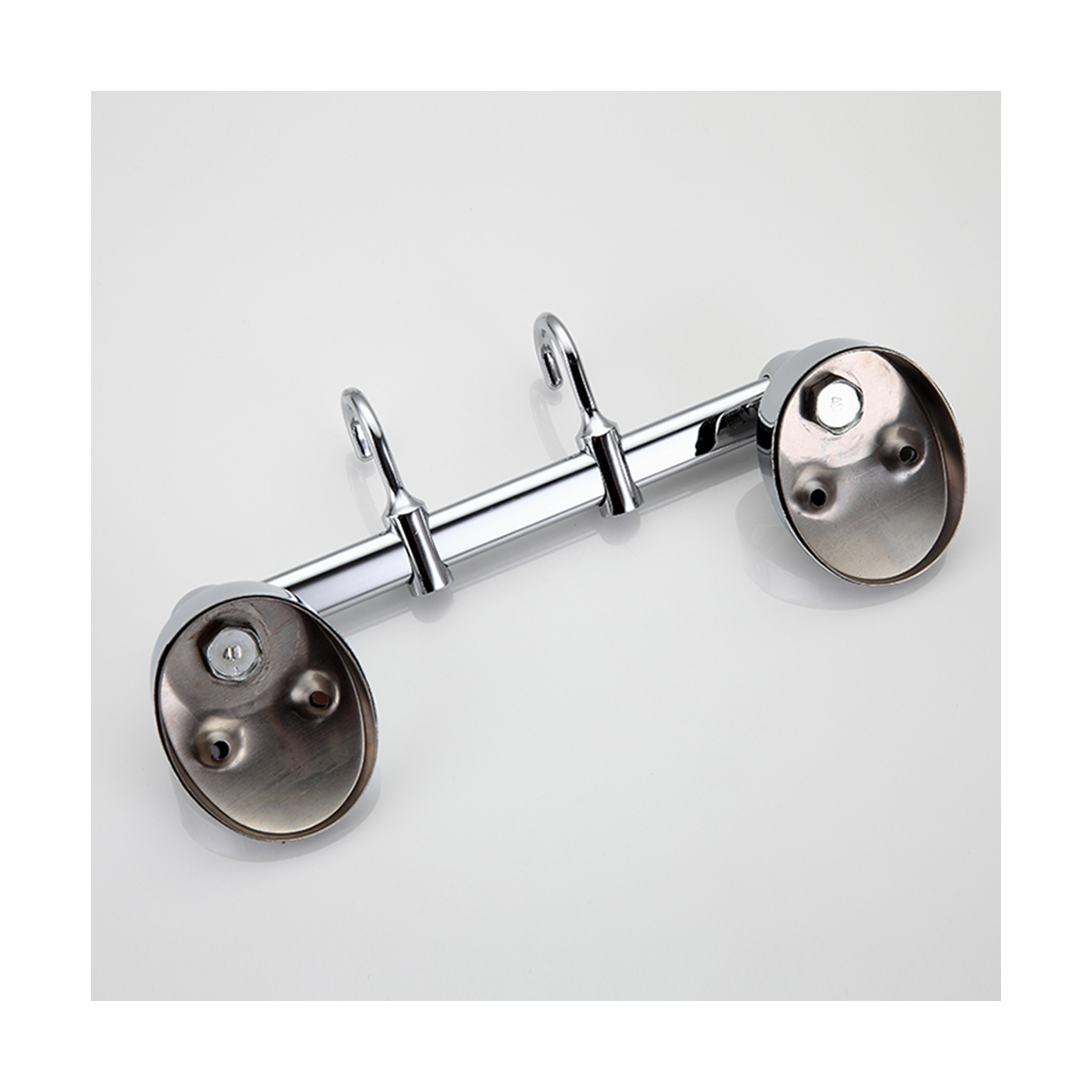 Крючок-вешалка на планке (2 крючка) f1615-2, хром (1/20/40) "frap"