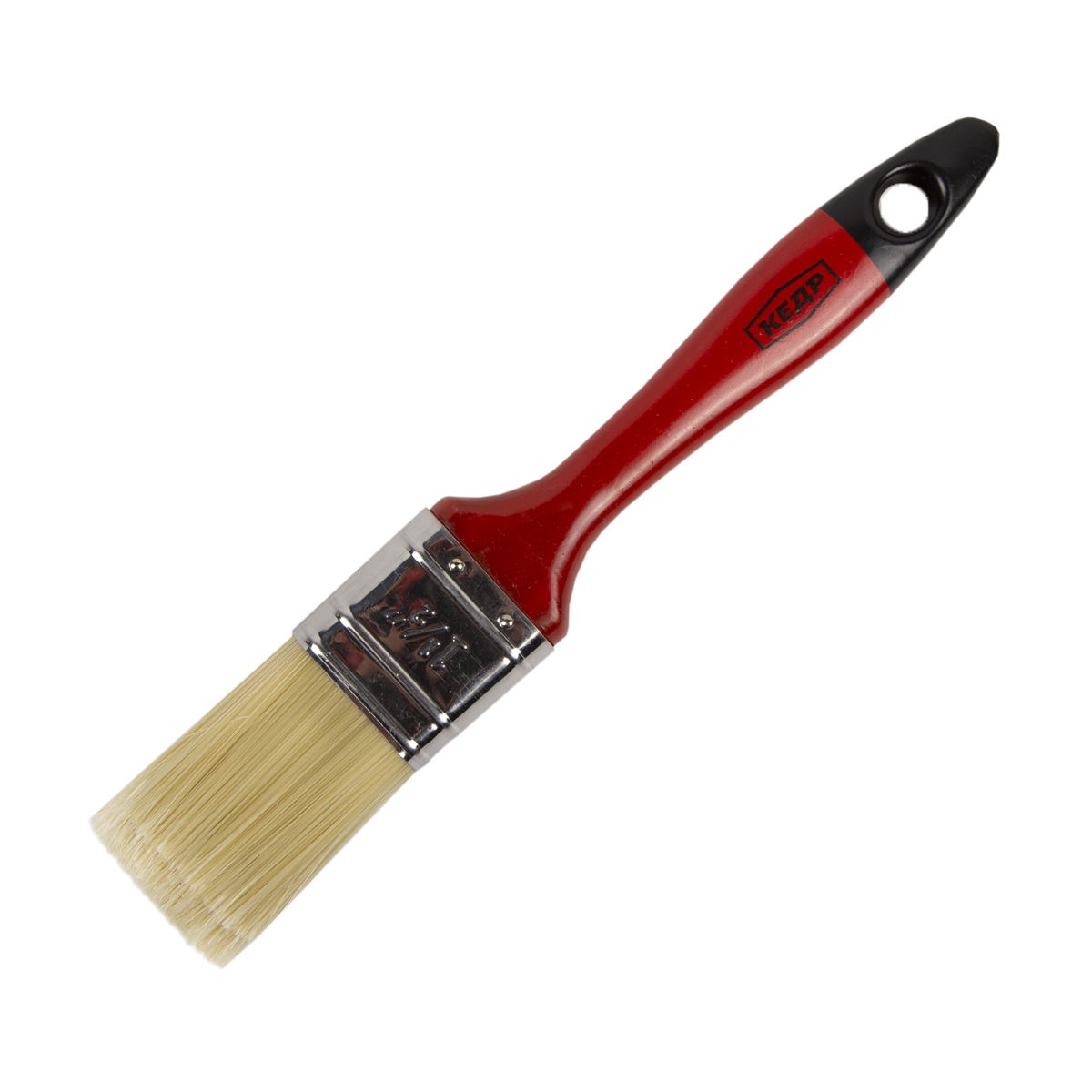 Кисть плоская смешанная щетина  №1,5/38 мм  (12/480) пласт.ручка "кедр"  045-5815