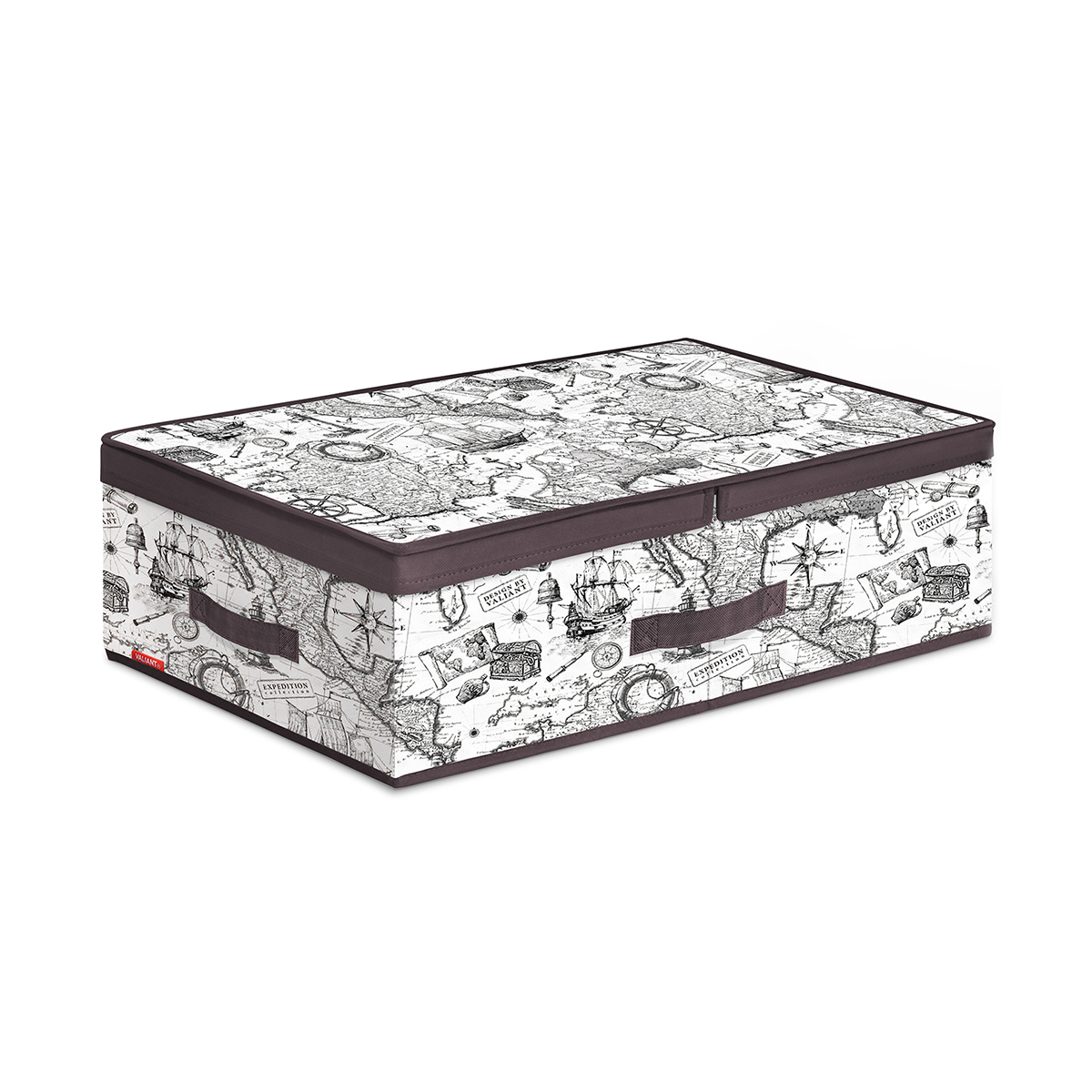 Короб для хранения "expedition" 58*40*18 см с двойной крышкой (1/12) "valiant" ex-box-ld