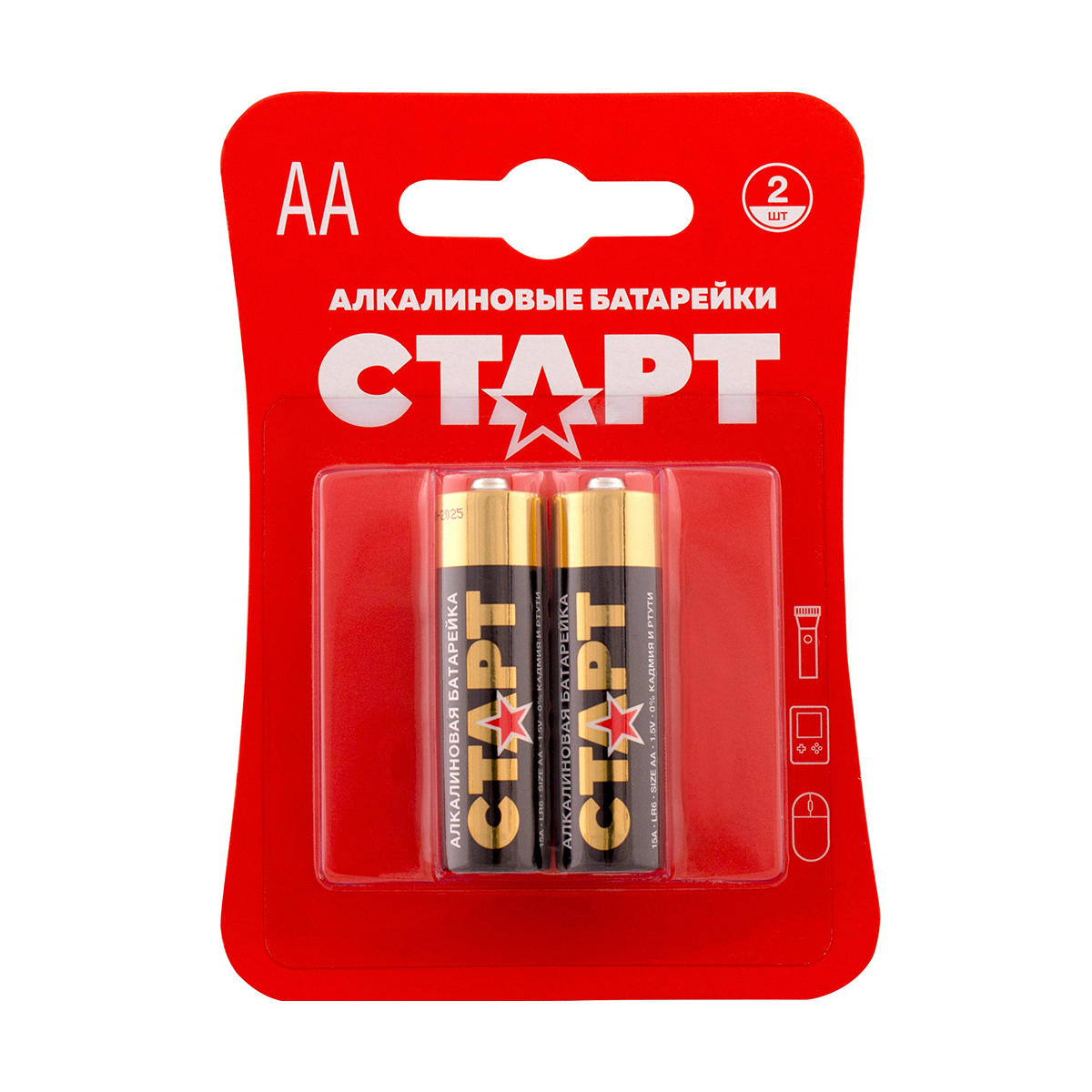 Батарейка "старт" lr6-bl2 тип аа (2 шт. в блистере) (20/360)