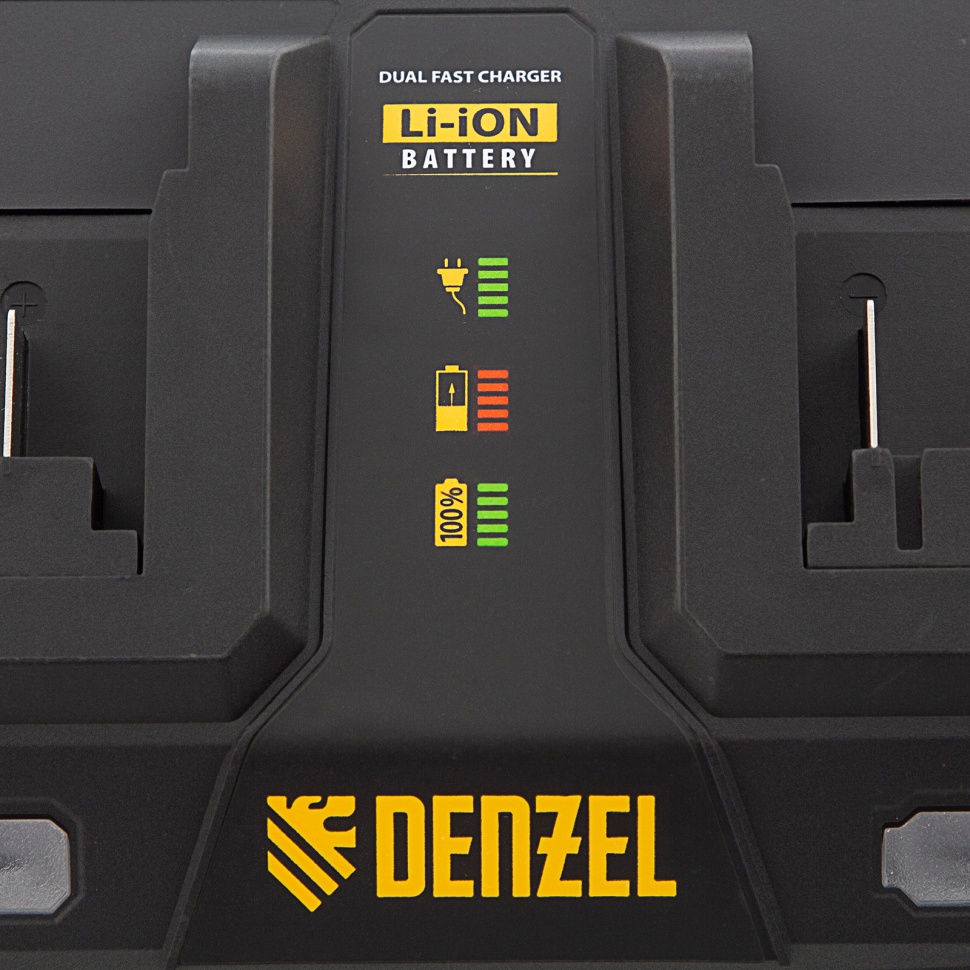 Устройство зарядное для аккумуляторов IBC-18-3.0-2, Li-Ion, 18В, 3.0 А, для двух батарей Denzel (28454)