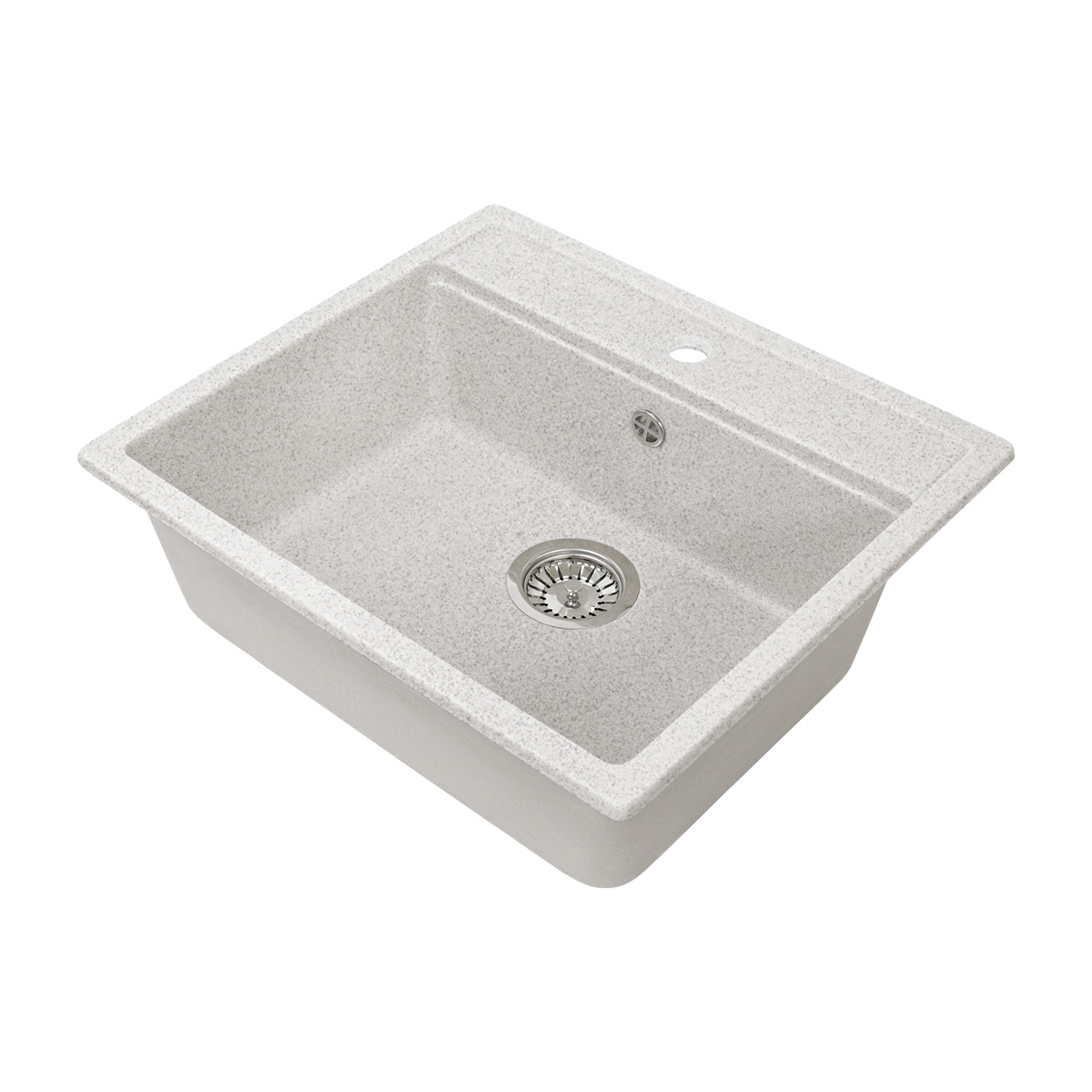 Мойка для кухни врезная искуств. камень gs-06-310 570*510 мм серая "granstones"