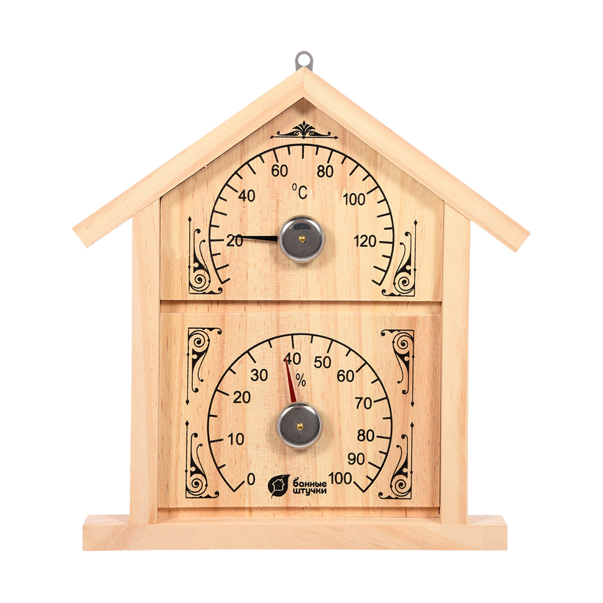 Термометр с гигрометром для бани "домик" (1/4) "банные штучки" 18023